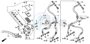 CB1300A CB1300SUPER FOUR drawing FR. BRAKE MASTER CYLINDER (CB1300/F/F1/S)