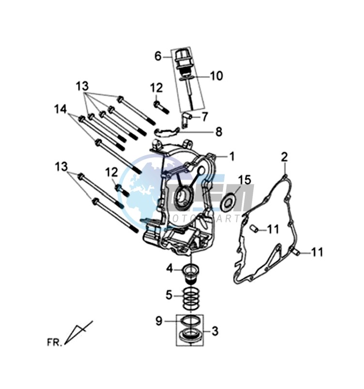 CRANKCASE RIGHT / START MOTOR