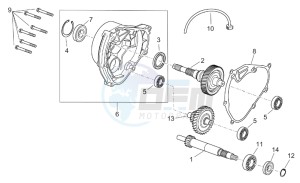 Scarabeo 125-200 e2 (eng. piaggio) drawing Transmission