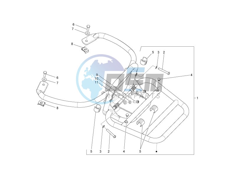 Rear luggage rack