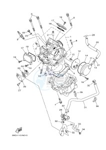 YFM700FWAD YFM700PF GRIZZLY 700 EPS (B383) drawing CYLINDER HEAD