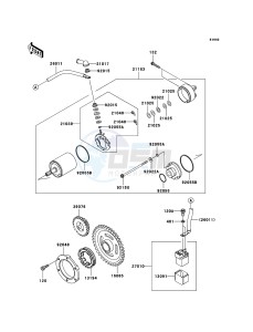 KFX700 KSV700B6F EU drawing Starter Motor