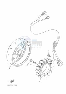 YFM450FWBD KODIAK 450 EPS (BEYB) drawing GENERATOR