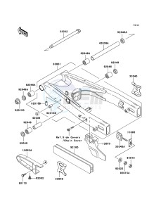 KLE500 KLE500B6F GB XX (EU ME A(FRICA) drawing Swingarm