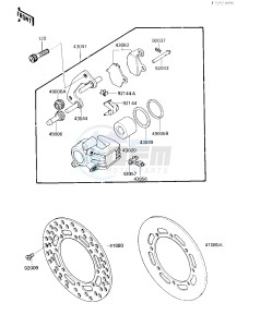 KX 500 D [KX500] (D1) [KX500] drawing FRONT BRAKE