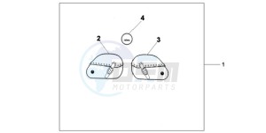 VT750C9 Europe Direct - (ED / MK) drawing LEATHER SADDLE BAG SET