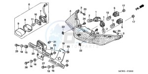 VFR800A9 Ireland - (EK / ABS MME) drawing REAR COMBINATION LIGHT (E,ED,EK,F)