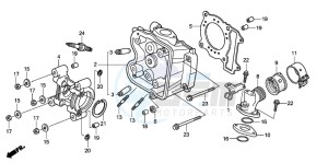 PES150R 125 drawing CYLINDER HEAD