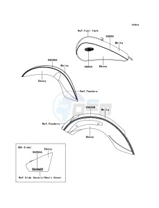 VN900 CLASSIC VN900BDFA GB XX (EU ME A(FRICA) drawing Decals(White/Ebony)