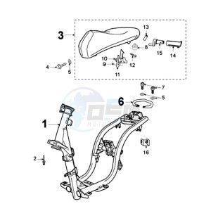 LUDIX 10 OR SNAKE drawing FRAME AND SADDLE