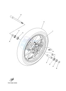 MT09 900 (1RCA 1RCB) drawing FRONT WHEEL