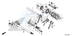 CB500F Europe Direct - (ED) drawing GEARSHIFT DRUM