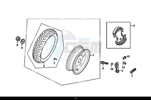 MASK 50 (XE05W1-IT) (L7-L9) drawing REAR WHEEL / MASK 50 (XE05W1-IT) (L7-L9)