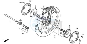 XL650V TRANSALP drawing FRONT WHEEL