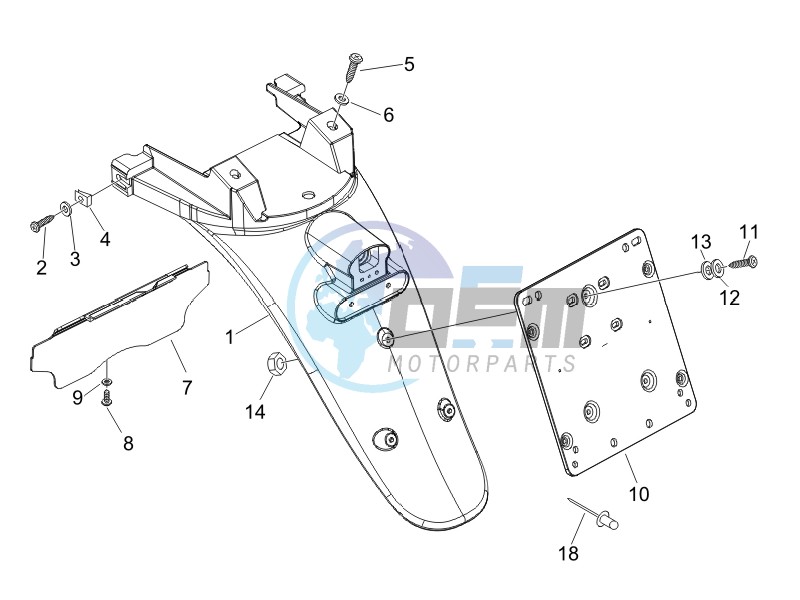 Rear cover - Splash guard