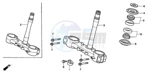 CR125R drawing STEERING STEM (CR125RS/RT/RV)