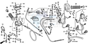 TRX500FEA Australia - (U / EC) drawing HANDLE LEVER/SWITCH/CABLE