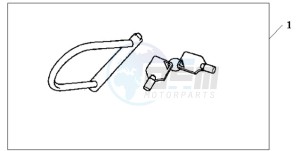 CBR125RW9 Germany - (G / WH) drawing U LOCK 115/270