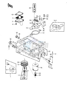 KZ 1300 A (A1-A3) drawing OIL PAN_OIL FILTER -- E_NO. 016038- -