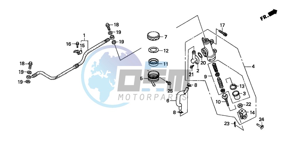 RR. BRAKE MASTER CYLINDER