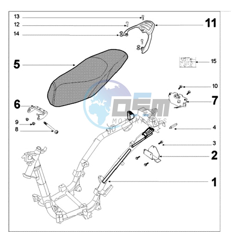 FRAME AND SADDLE SMALL TANK