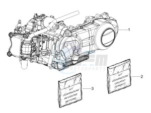 Liberty 150 4t Sport e3 drawing Engine assembly