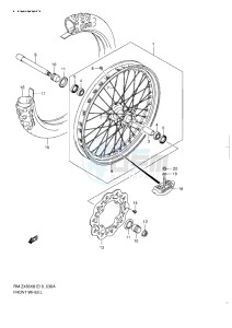 RM-Z 450 drawing FRONT WHEEL L1