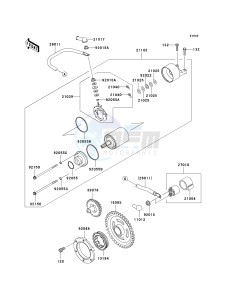 KVF 360 A [PRAIRIE 360 4X4] (A6F-A9F) A8F drawing STARTER MOTOR-- A6F - A8F- -