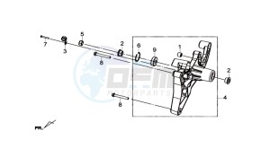 GTS 300i 2012 drawing REAR FORK - REAR SUSPENSION