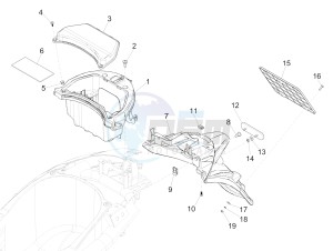 Liberty 50 iGet 4T 3V-2015-2017 (EMEA) drawing Rear cover - Splash guard