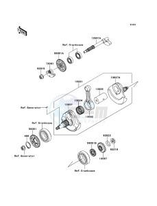 KX450F KX450FDF EU drawing Crankshaft