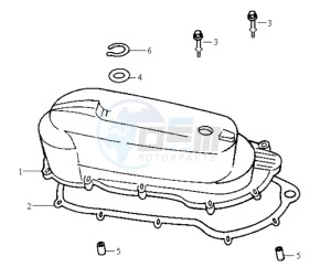 JET EURO X 50 25KMH drawing CRANKCASE COVER LEFT