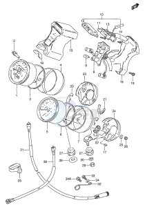 GN250 (E2) drawing SPEEDOMETER - TACHOMETER