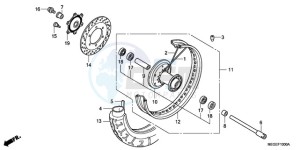 VT750CA9 Europe Direct - (ED / MK) drawing FRONT WHEEL