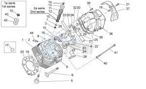 Breva V IE 1100 drawing Cylinder head and valves II