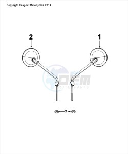 DJANGO 50 4T HERITAGE drawing MIRRORS