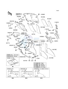 ZX 600E [ZX-6 NINJA ZZR 600] (E10-E13 E13 CAN ONLY) ZZR 600 drawing COWLING LOWERS -- E10_E11- -