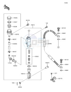 KX65 KX65AFF EU drawing Rear Master Cylinder