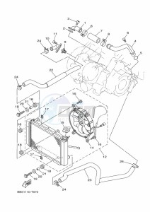 YFM450FWBD KODIAK 450 (B5R2) drawing RADIATOR & HOSE