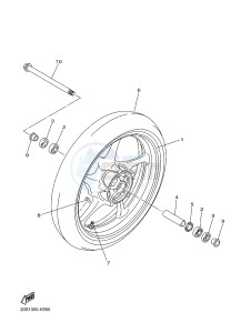 XJ6N 600 XJ6-N (NAKED) (20SF) drawing FRONT WHEEL