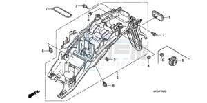 CB600FA3A France - (F / ABS CMF ST 25K) drawing REAR FENDER