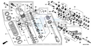 CRF450RG CRF450R Europe Direct - (ED) drawing REAR CUSHION