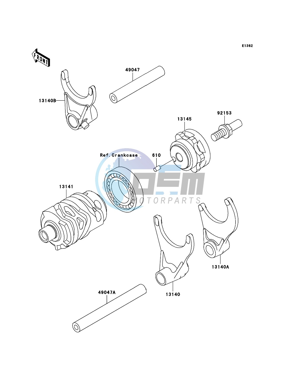 Gear Change Drum/Shift Fork(s)