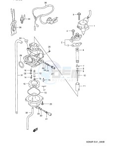 AD50 (E41) drawing CARBURETOR (MODEL L E41 MODEL K E6 E.NO.211605~)