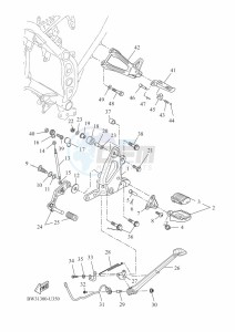 XTZ690 TENERE 700 (BNW1) drawing STAND & FOOTREST