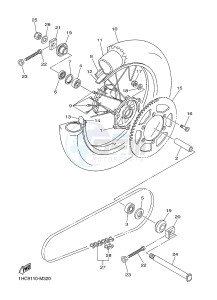 YZF-R6 600 R6 (1HCA 1HCB 1HCC) drawing REAR WHEEL