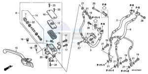 CBF1000SA Europe Direct - (ED / ABS) drawing FR. BRAKE MASTER CYLINDER (CBF1000A/T/S)