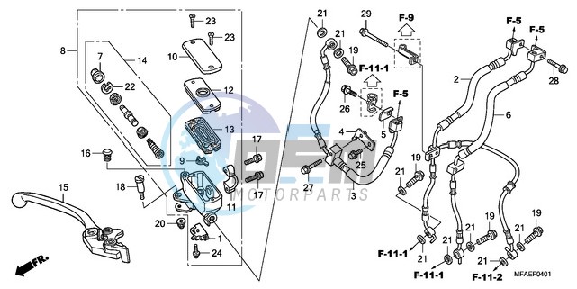 FR. BRAKE MASTER CYLINDER (CBF1000A/T/S)