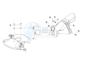 Stalker 50 Naked drawing Wheel housing - Mudguard