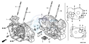 TRX680FAG Wave 110 - AFS110 UK - (E) drawing CRANKCASE